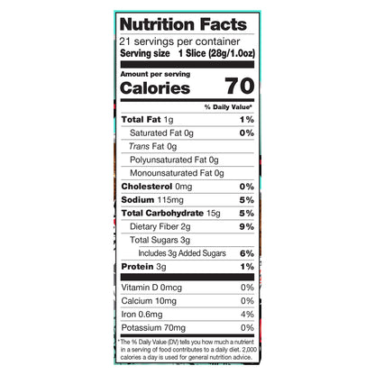 Dave's Killer Bread Sprouted Whole Grains Thin-Sliced, Whole Grain Organic Bread, 20.5 oz Loaf