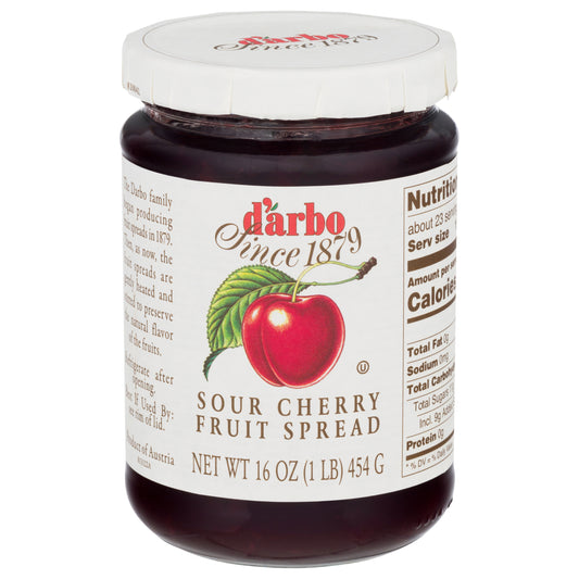 D'arbo Sour Cherry Fruit Spread 16 oz