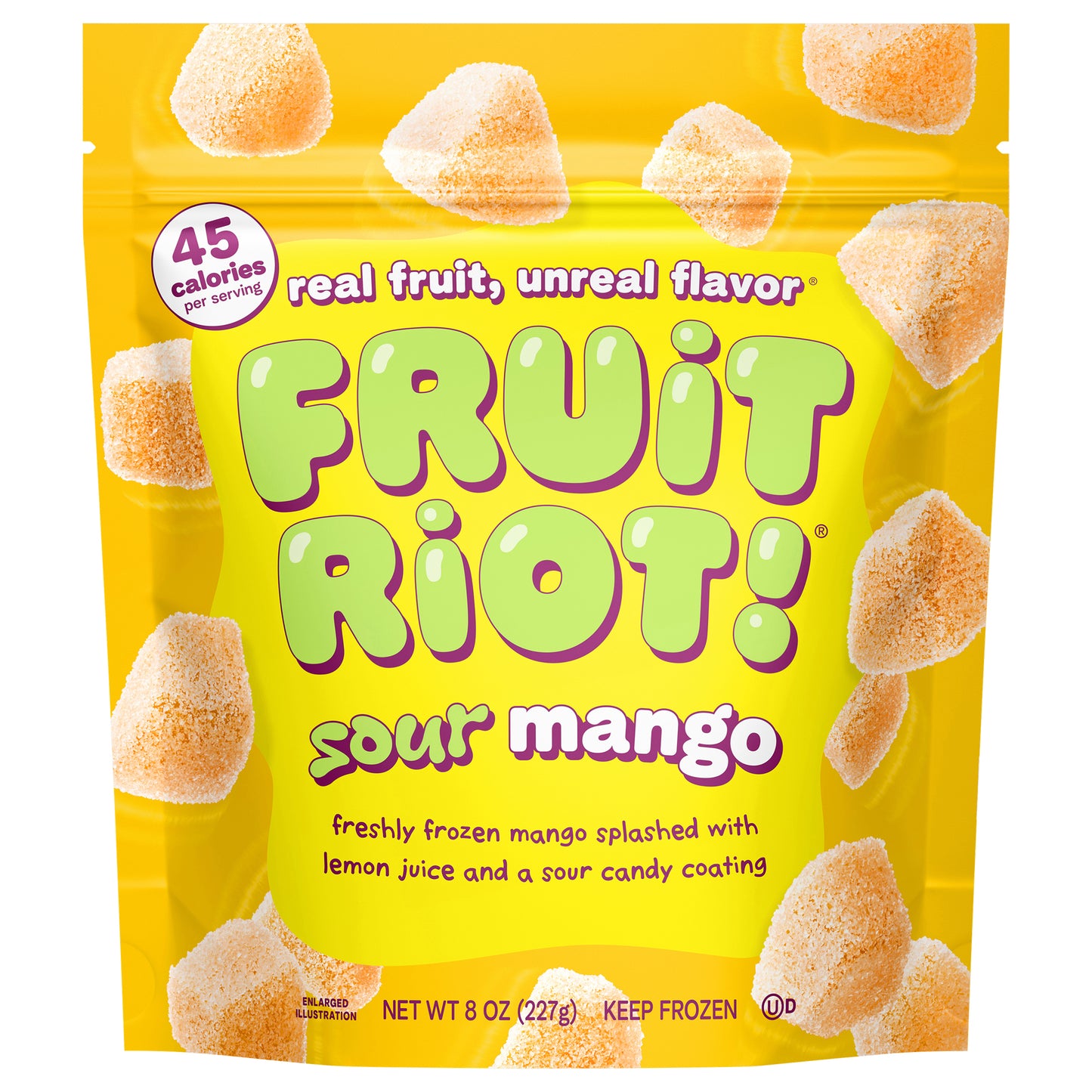 Fruit Riot sour candy mango 8 oz