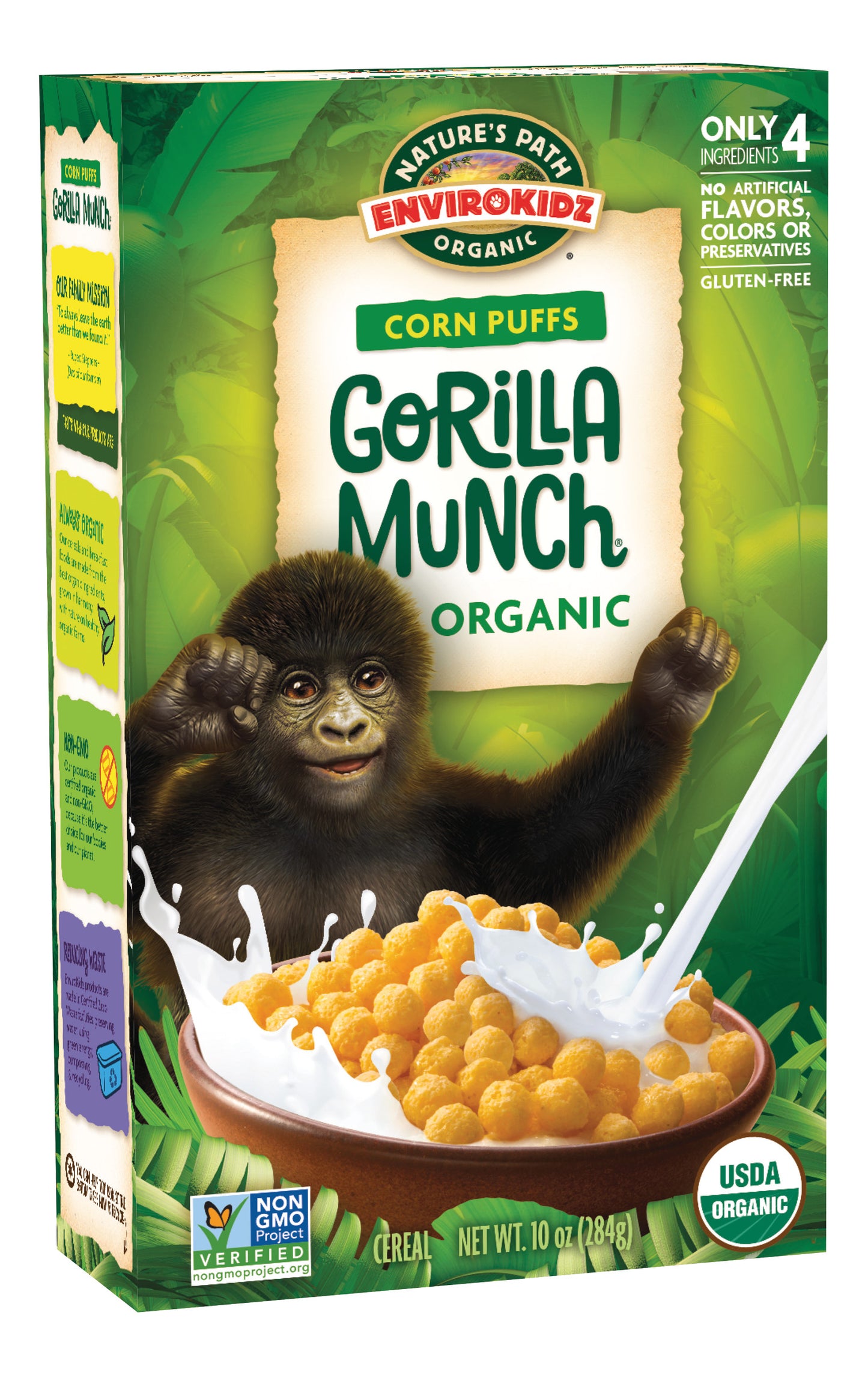 Nature`s Path-envirokidz, Organic Corn Puff Gorilla Munch, 10 Oz