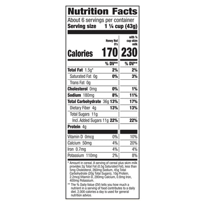 Cascadian Farm Organic Honey Nut O's Cereal, 9.5 oz.