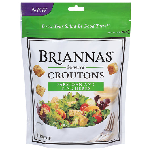 Briannas Seasoned Parmesan and Fine Herbs Croutons 5 oz