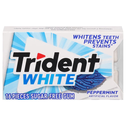 Trident White Sugar Free Peppermint Gum 16 ea