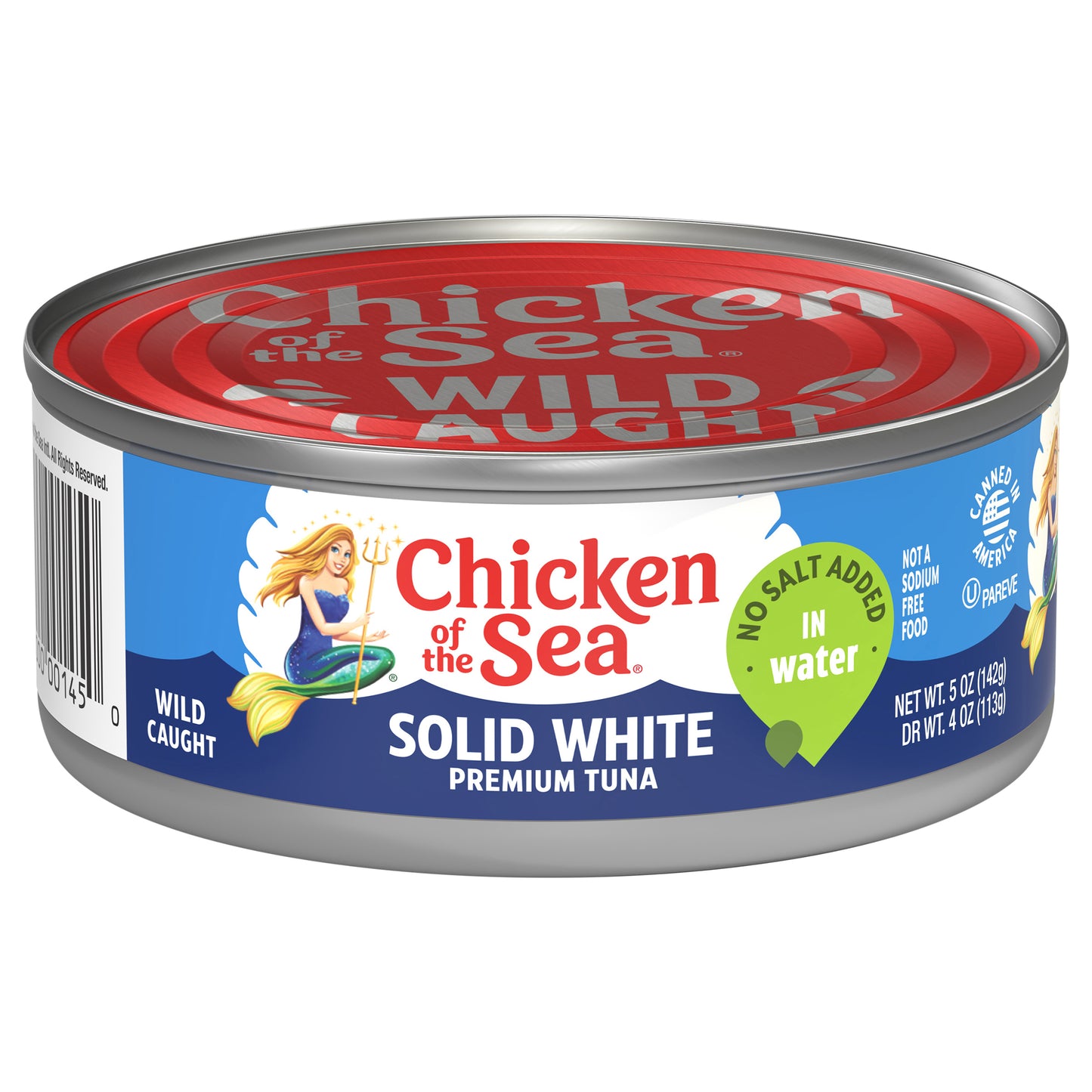 Chicken of the Sea Solid White Premium Albacore Tuna in Water No Salt Added 5 oz
