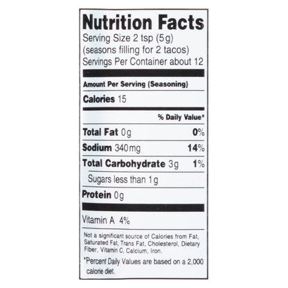 Lawry's Family Size Original Taco Seasoning Mix, 2 oz