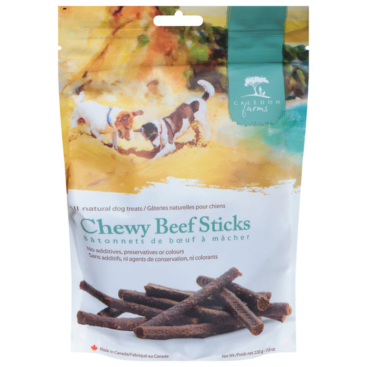 Caledon Farms All Natural Chewy Beef Sticks Dog Treats 7.8 oz