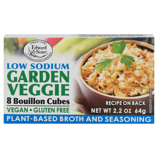 Edward & Sons Low Sodium Garden Veggie Bouillon Cubes 8 ea
