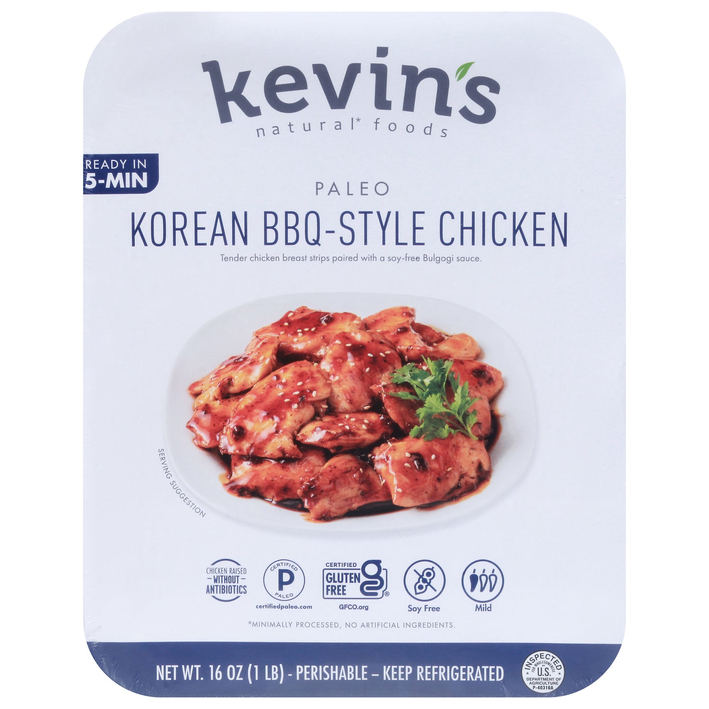 Kevin's Natural Foods Paleo Korean BBQ-Style Chicken 16 oz