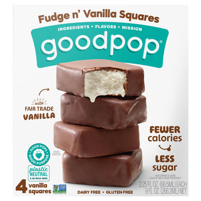 Fudge n' Vanilla Squares Dairy-Free Oat Milk Frozen Dessert Bars, 4 Ct