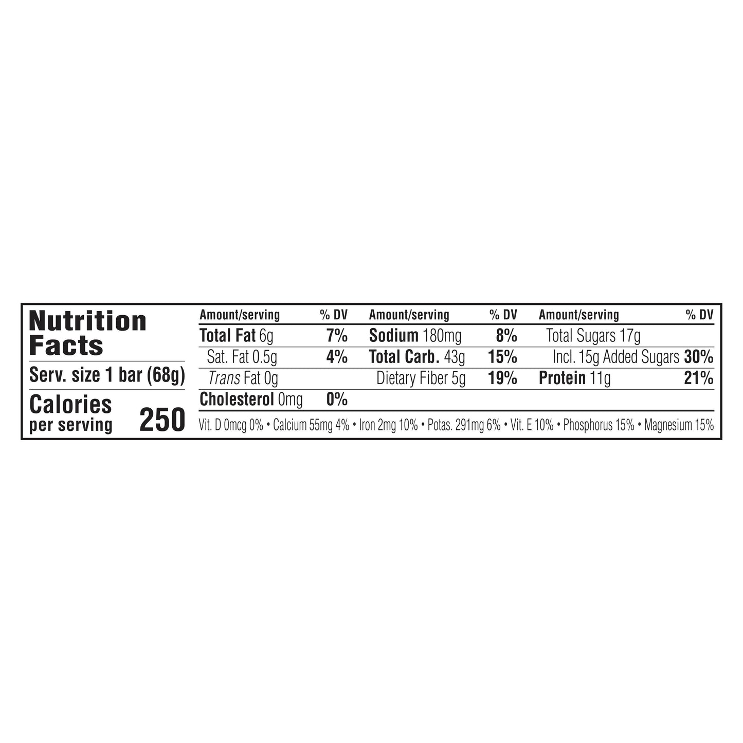 CLIF BAR - Blueberry Almond Crisp - Energy Bar - 2.4 oz.