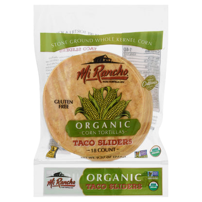 Mi Rancho Taco Sliders Organic Corn Corn Tortillas 18 ea