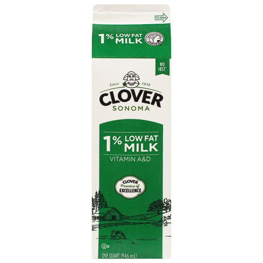 Clover Sonoma 1% Lowfat Milk 1 qt
