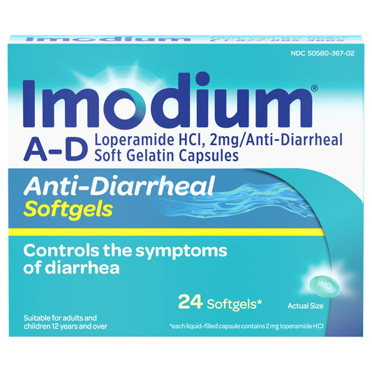 Imodium A-D Softgels, 24 Count