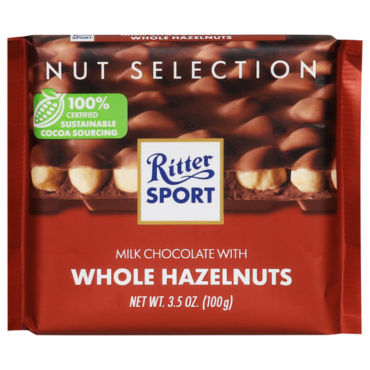 Ritter Sport Nut Selection Milk Chocolate with Whole Hazelnuts 3.5 oz