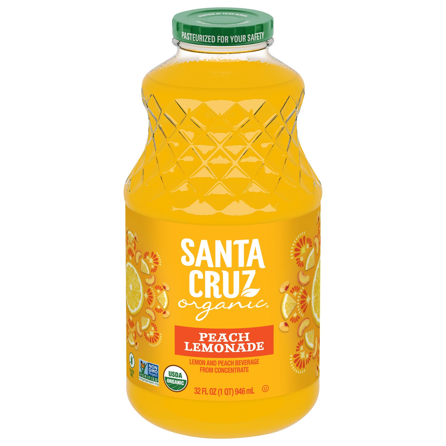 Santa Cruz Organic Peach Lemonade 32 fl oz