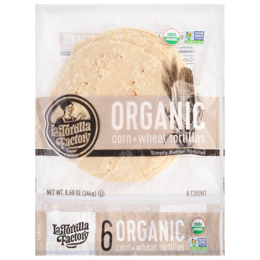 La Tortilla Factory Corn + Wheat Tortillas 6 ea