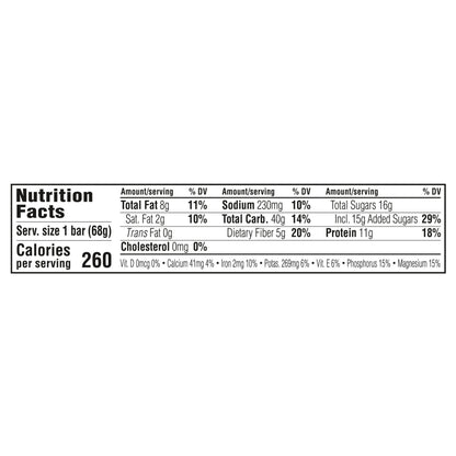 CLIF BAR - Chocolate Chip Peanut Crunch - Made with Organic Oats - 11g Protein - Non-GMO - Plant Based - Energy Bar - 2.4 oz.