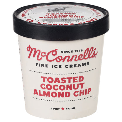 McConnell's Fine Ice Creams Toasted Coconut Almond Chip Ice Cream 1 pt