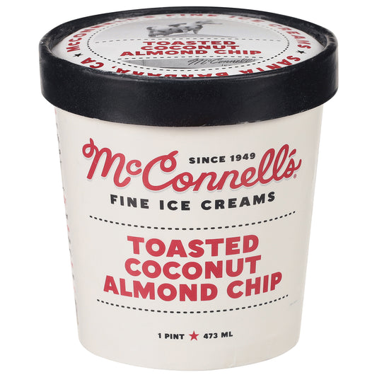McConnell's Fine Ice Creams Toasted Coconut Almond Chip Ice Cream 1 pt