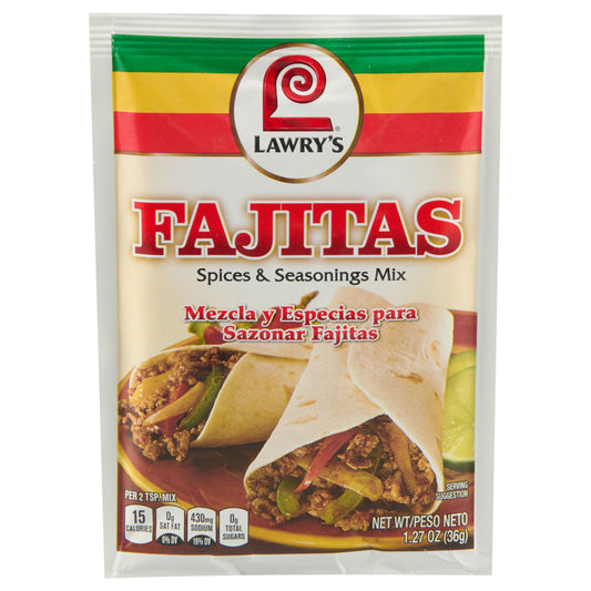 Lawry's Fajitas Spices & Seasonings, 1.27 oz