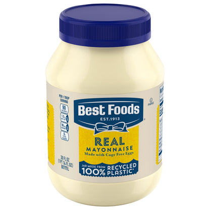 Best Foods Real Mayonnaise Mayo Jar, 30 oz