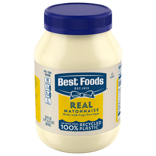 Best Foods Real Mayonnaise Mayo Jar, 30 oz
