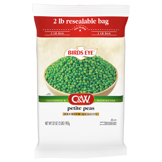 BIRDS EYE C and W Premium Quality Petite Peas, 32 oz