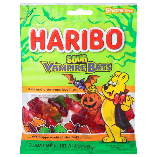 Haribo Vampire Bats Sour Gummi Candy Share Size 4 oz