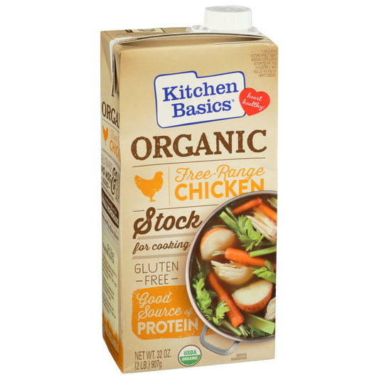 Kitchen Basics, Organic Free Range Chicken Stock, 32 Oz