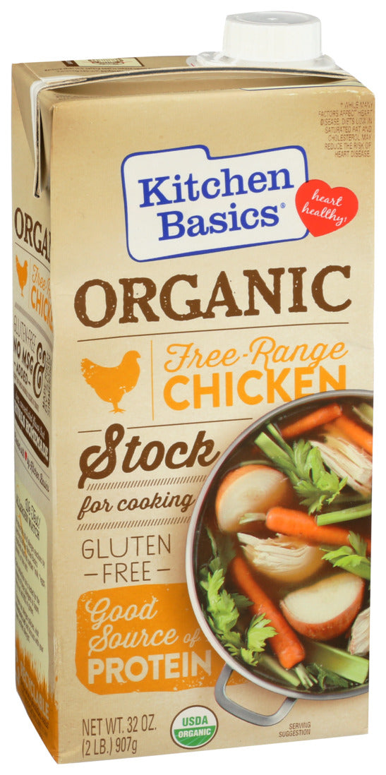 Kitchen Basics, Organic Free Range Chicken Stock, 32 Oz
