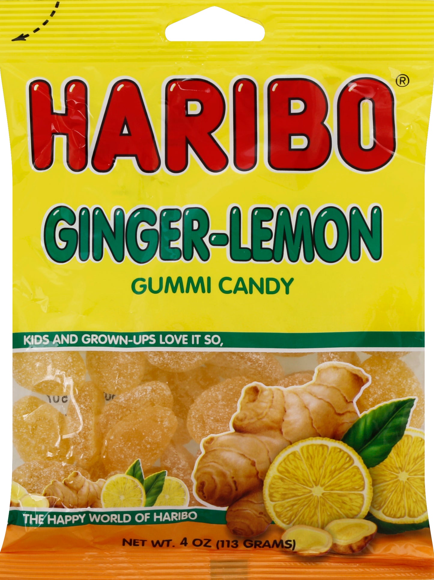Haribo HARIBO GUMMI GINGER LEMON  4 OZ