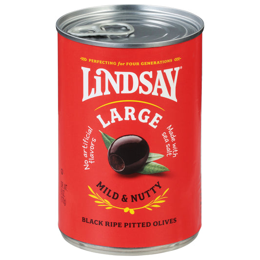 Lindsay Black Ripe Pitted Olives Large 6 oz