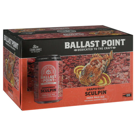 Ballast Point Sculpin Grapefruit India Pale Ale Beer 6 ea