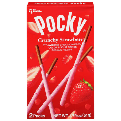 Pocky Cocoa Crunchy Strawberry Biscuit Sticks 2 ea