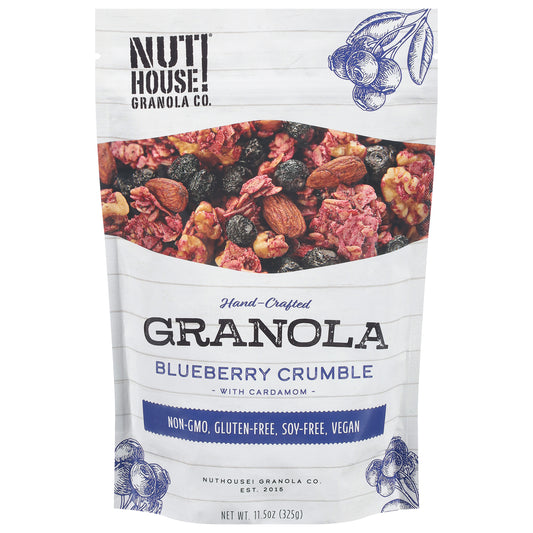 Nut House! Granola Co. Hand-Crafted Blueberry Crumble with Cardamom Granola 11.5 oz