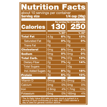 Udi's Gluten Free Au Naturel Granola Sweetened With Pure Honey, 11 oz.