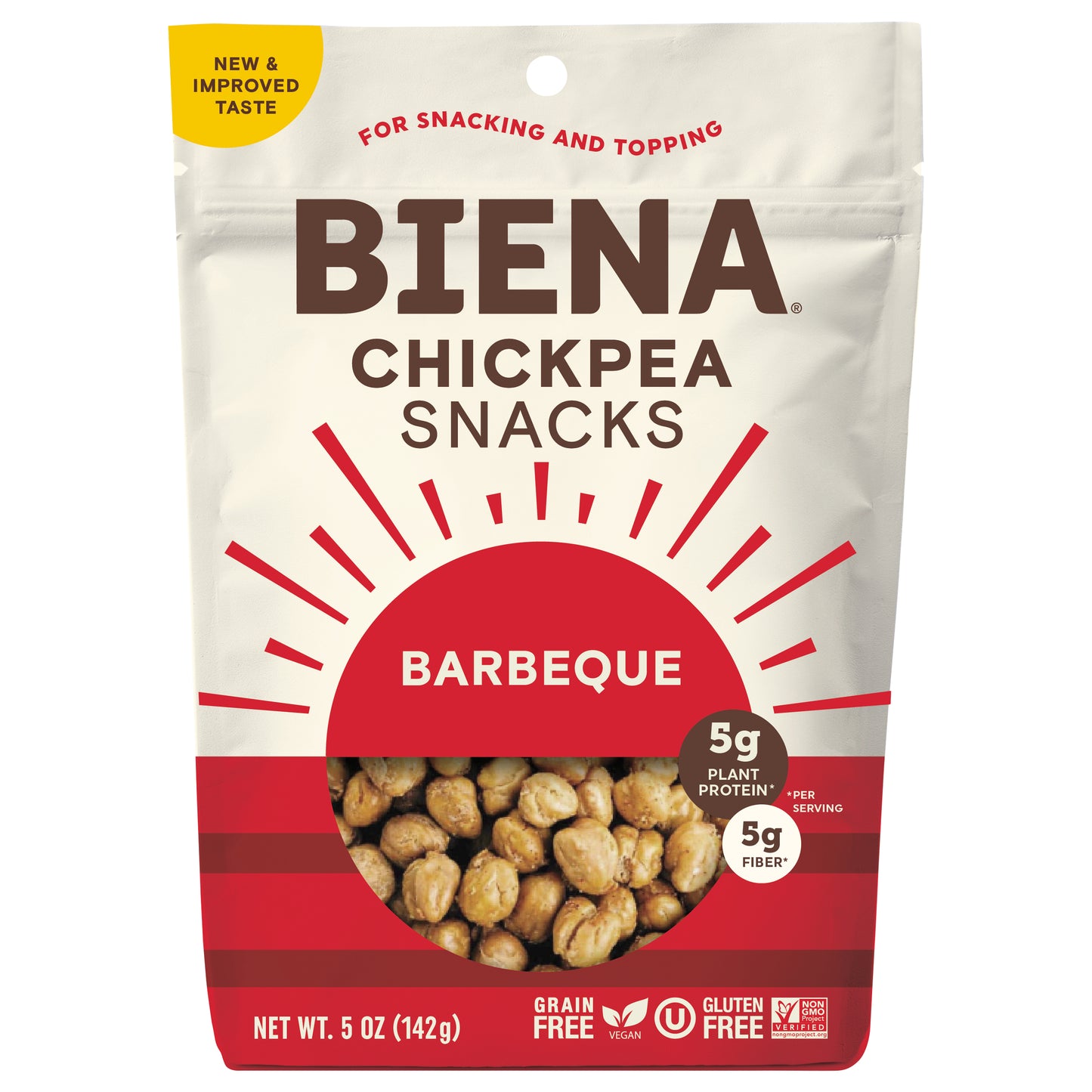 Biena Barbeque Chickpea Snacks 5 oz