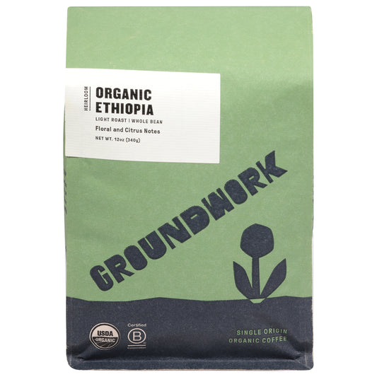 Groundwork Organic Light Roast Ethiopia Coffee 12 oz