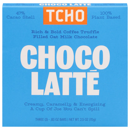 Tcho Choco Latte Milk Chocolate 3 - .83 oz Bars