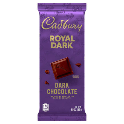 CADBURY ROYAL DARK Indulgent Semi Sweet Dark Chocolate Candy, 3.5 oz, Bar