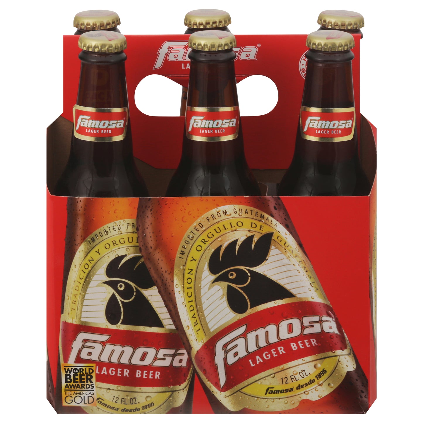 Famosa Lager Beer 6 - 12 fl oz Bottles