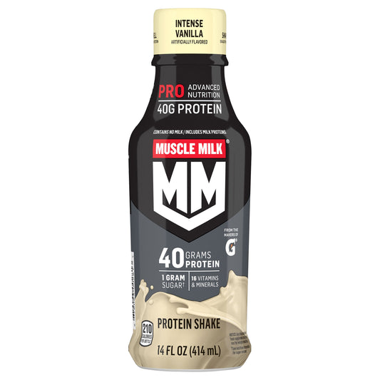 Muscle Milk Pro Series Non-Dairy Protein Shake Intense Vanilla 14 Fl Oz