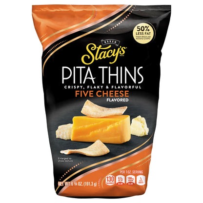 Stacy's Baked Pita Thins Five Cheese Flavored 6 3/4 Oz