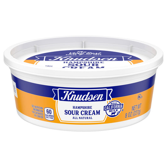 Knudsen Hampshire 100% Natural Sour Cream, 8 oz Tub