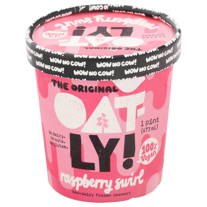 Oatly Non-Dairy The Original Raspberry Swirl Frozen Dessert 1 pt