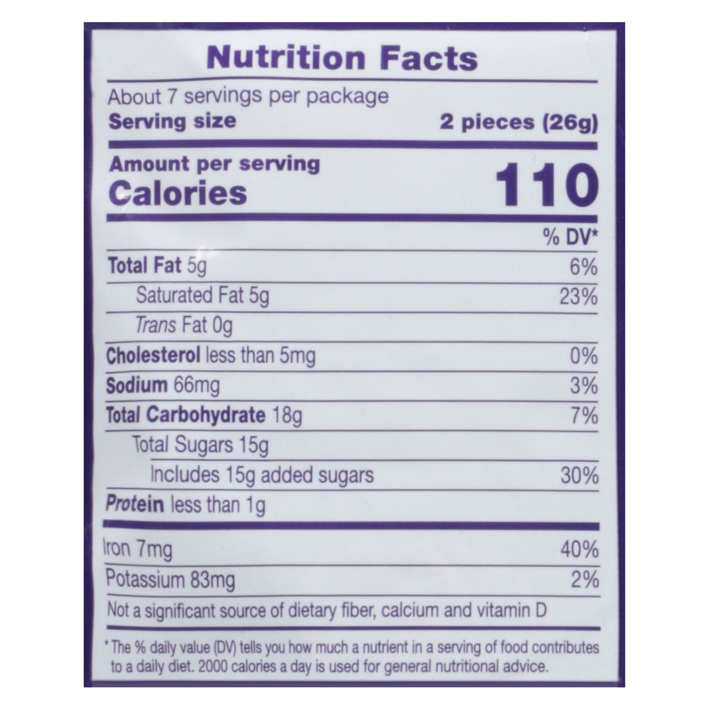 Violet Crumble Bite-Sized Cubes Dark Honeycomb Candy 6 oz