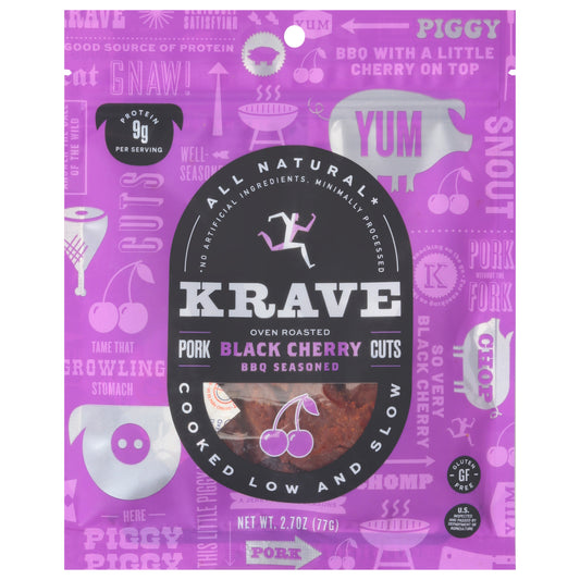 Krave BBQ Seasoned Oven Roasted Black Cherry Pork Cuts 2.7 pt