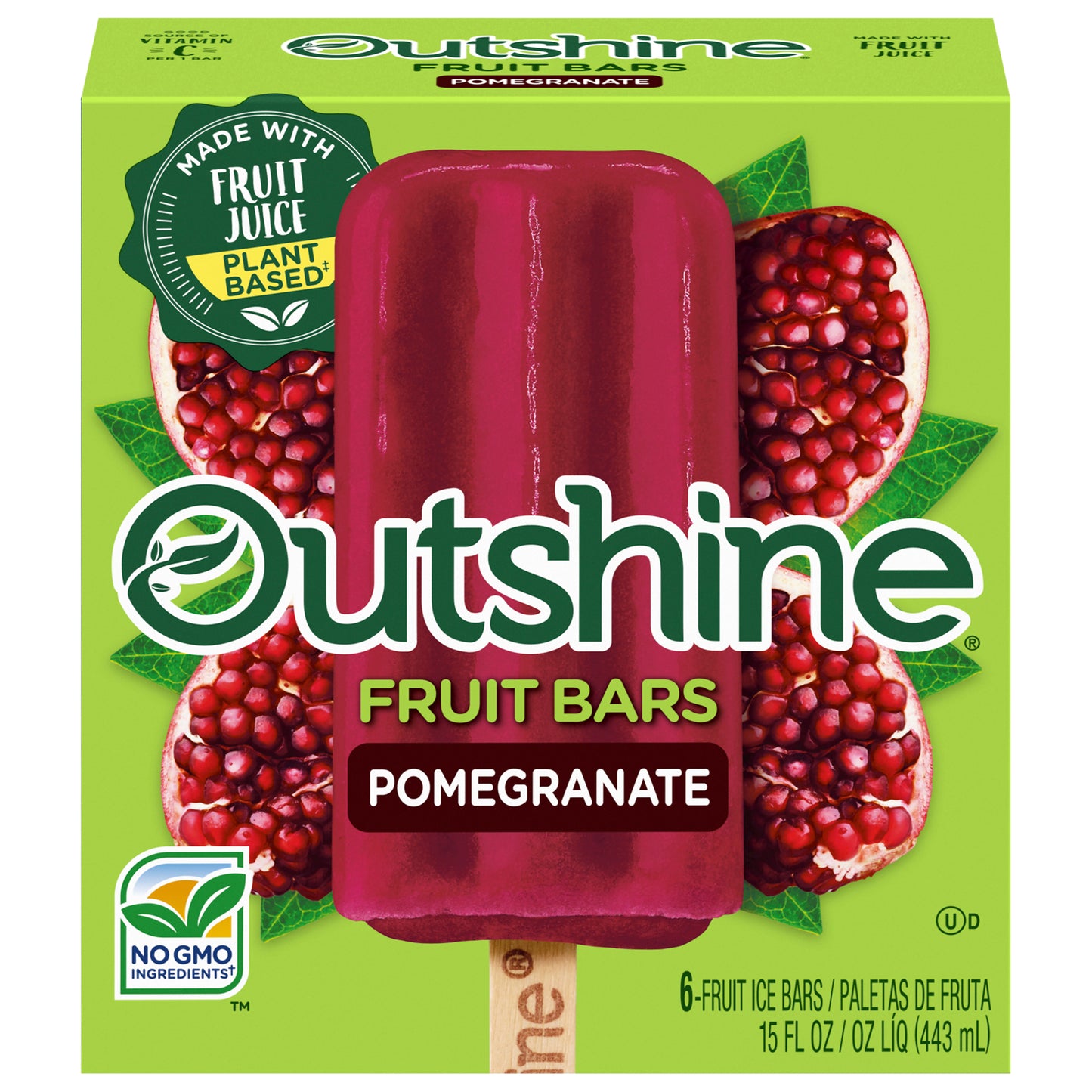 Outshine Pomegranate Fruit Bars 6 ea
