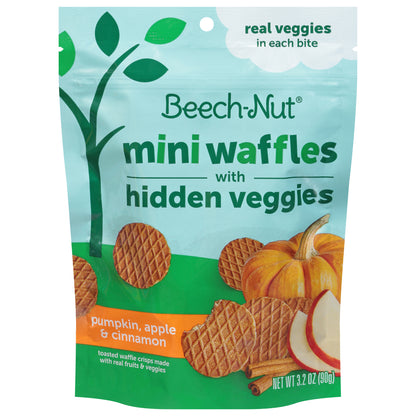 Beech-Nut Pumpkin, Apple & Cinnamon Waffles with Hidden Veggies Mini 3.2 oz