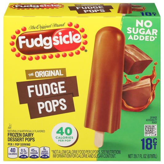 Popsicle Fudgsicle No Sugar Added Original Fudge Pops